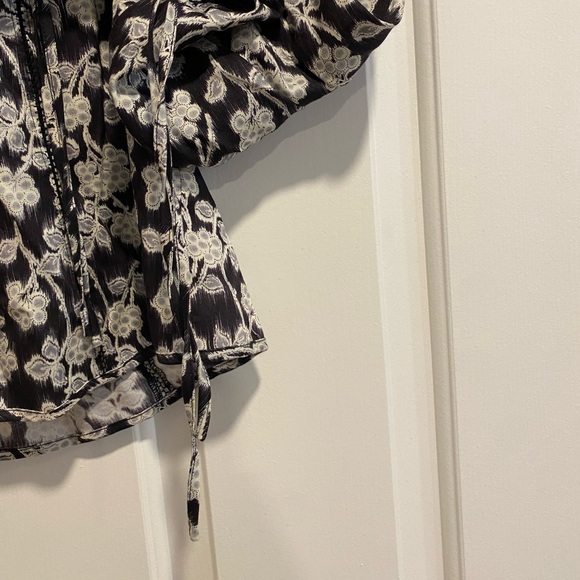 Rebecca Taylor Alicia Top Long Sleeve Buttoned Floral Blouse Size 8 NWT - Picture 6 of 15